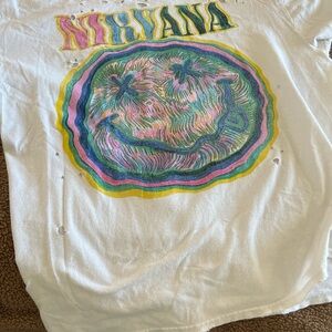 Nirvana White Graphic Tee